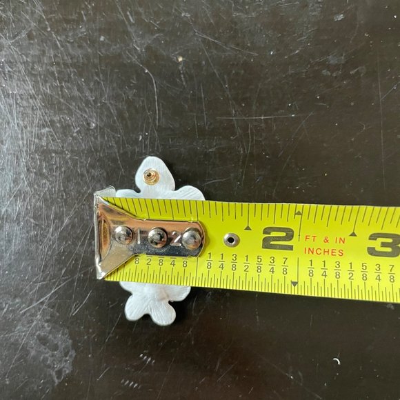 Boho Plumeria Flower Aloha Dangle Drop Statement Earrings White II - Picture 6 of 11